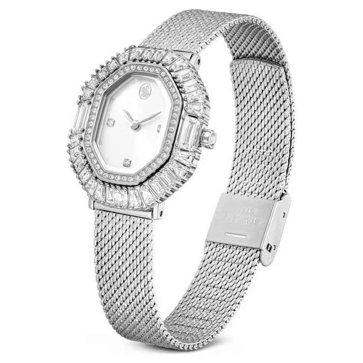 Matrix Octagon watch Metal bracelet, Silver tone, Stainless steel